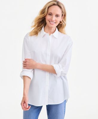 Женская рубашка Style & Co Long-Sleeve Button-Front