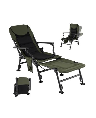 SUGIFT Oversized Foldable Fishing Chair with Detachable Footrest