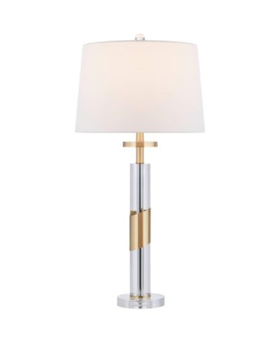 Настольная лампа Vienna Full Spectrum Alfred 30 1/2" из латуни и хрусталя, колонная лампа