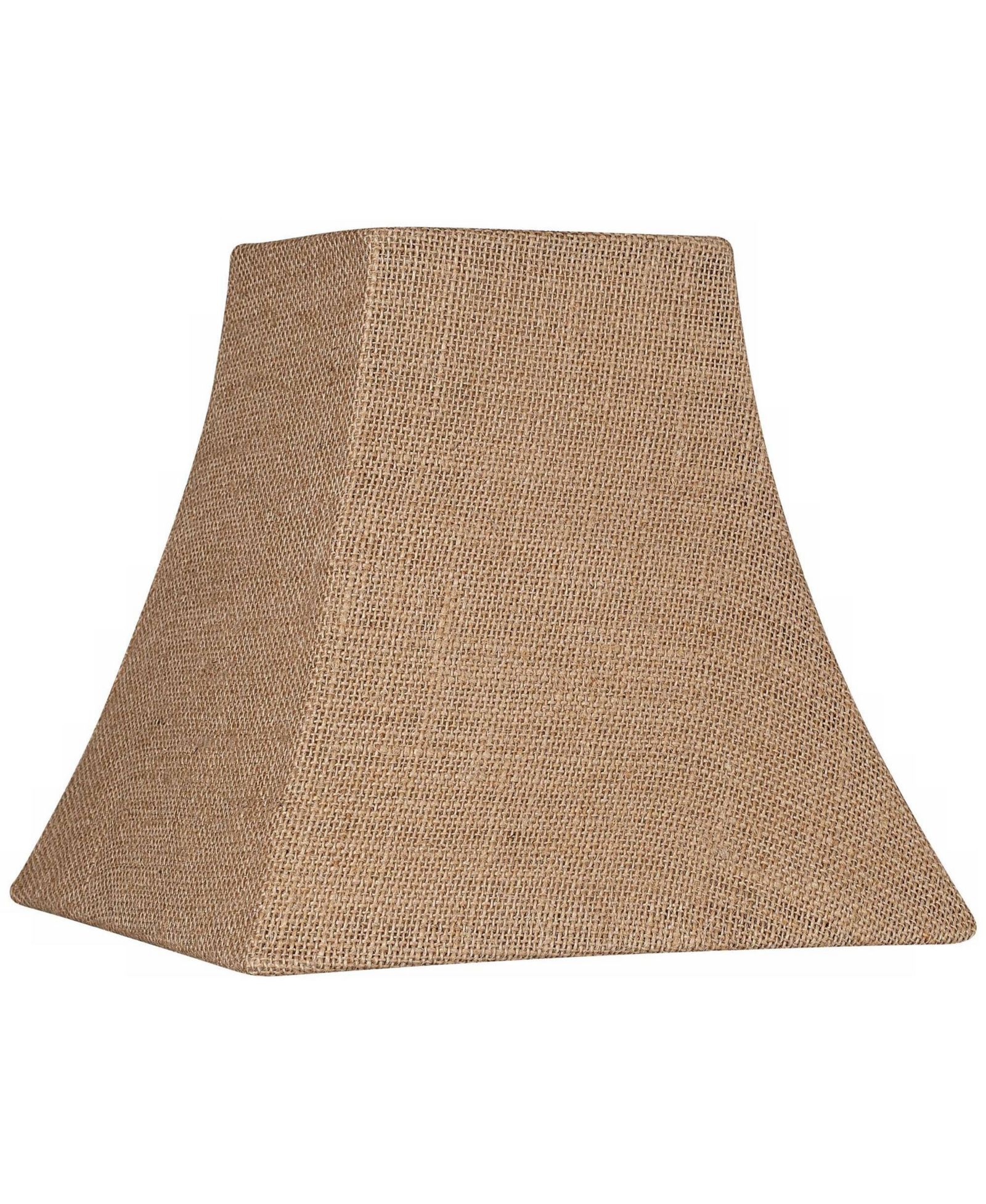 Springcrest Burlap Small Square Lamp Shade 5.25" Top x 10" Bottom x 9.5" Slant x 9" High (Spider) Replacement with Harp and Finial