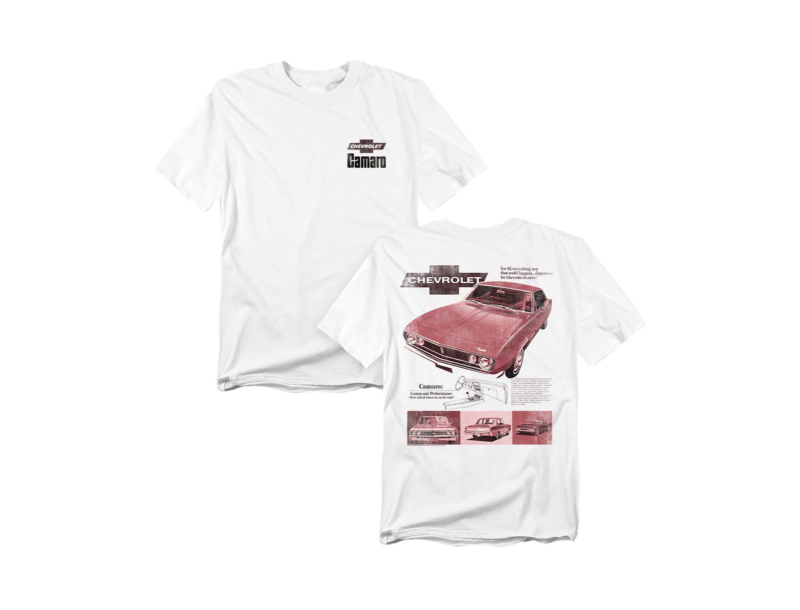 Corvette Men's Chevrolet Camaro Sport Coupe Front Back T-Shirt