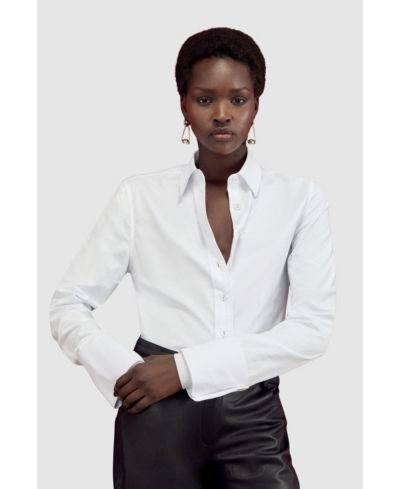 Женская рубашка Karen Millen Cotton Woven Buttoned