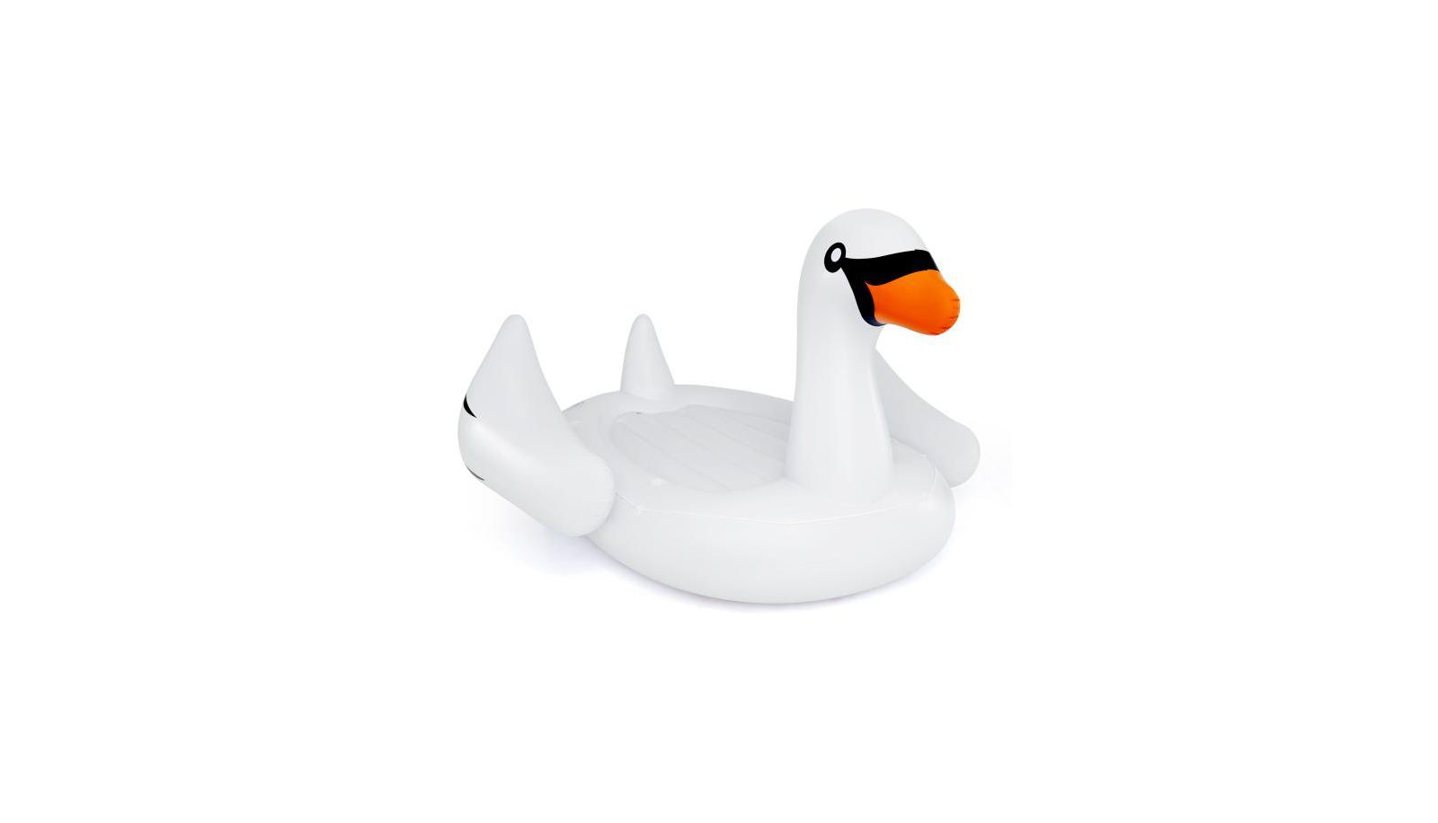 Надувной остров-лебедь HONGGE Giant Inflatable Swan Floating Island 4-Person Pool Float с 4 держателями для стаканов