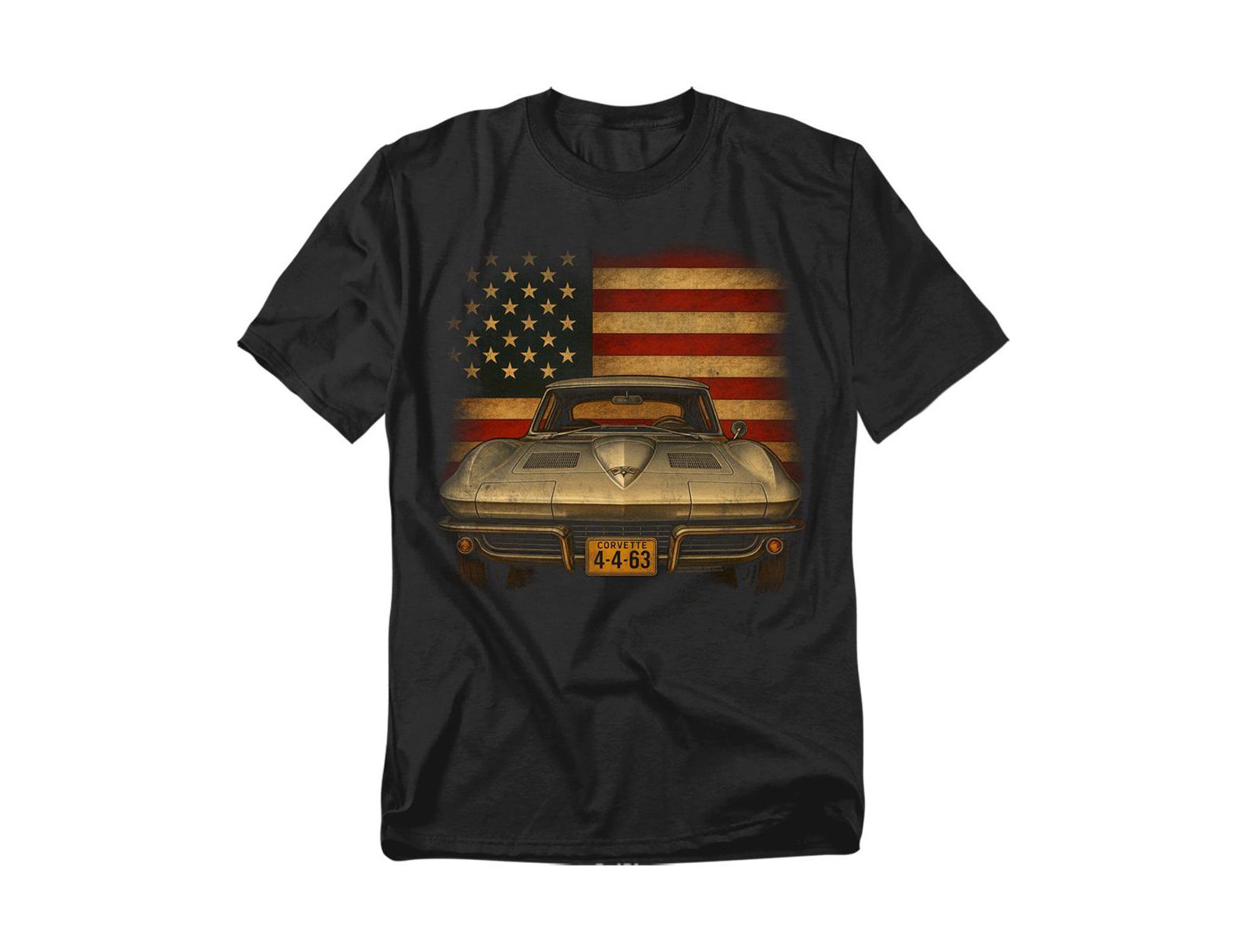 Corvette Men's Chevrolet USA Flag T-Shirt