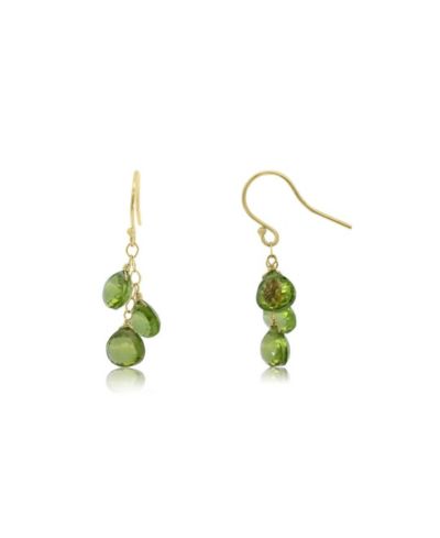 The Lovery серьги-подвески с бусинами Peridot 14K Gold