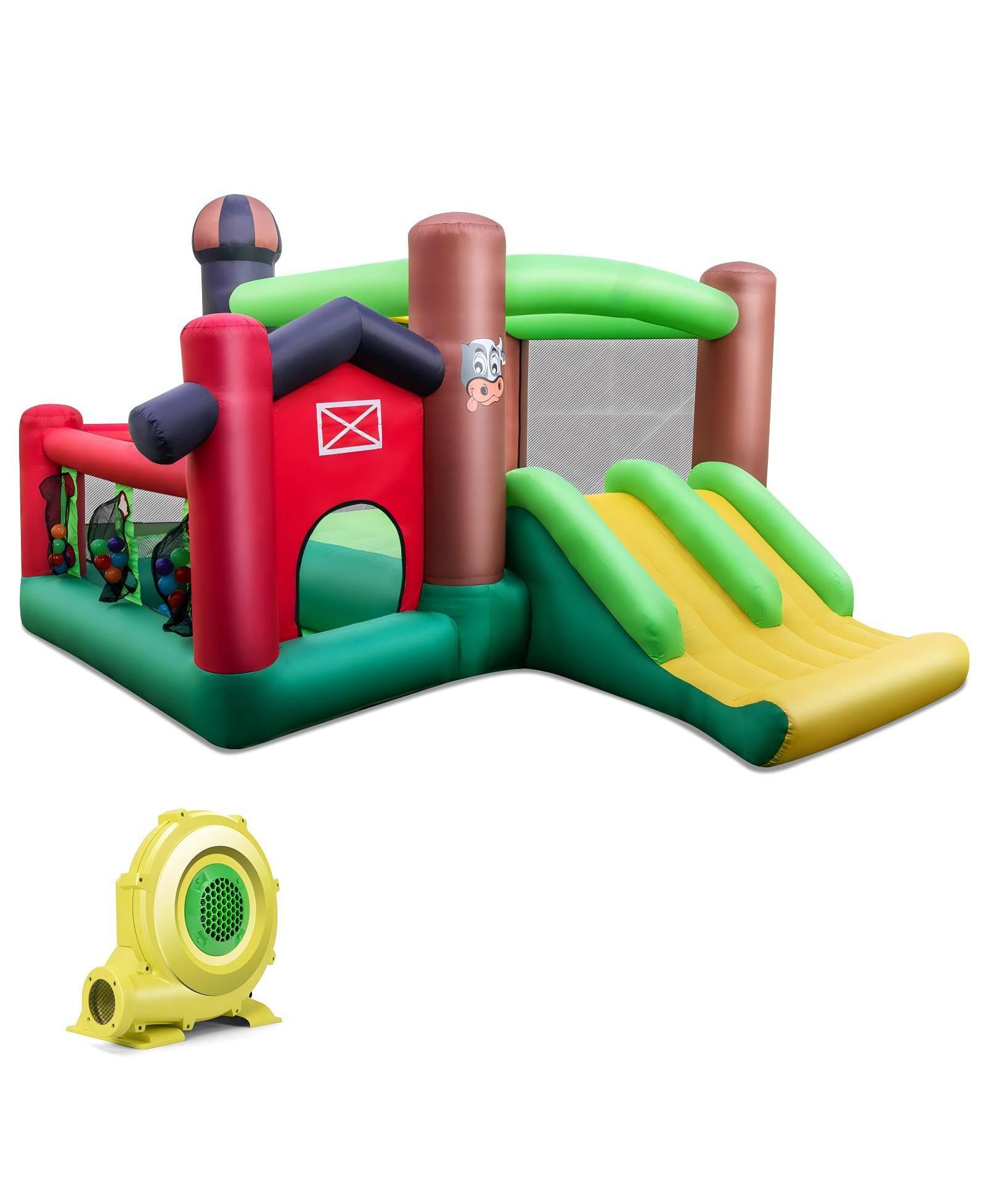 Надувной замок-батут HONGGE Castle Slide 6-in-1 с надувом 680W