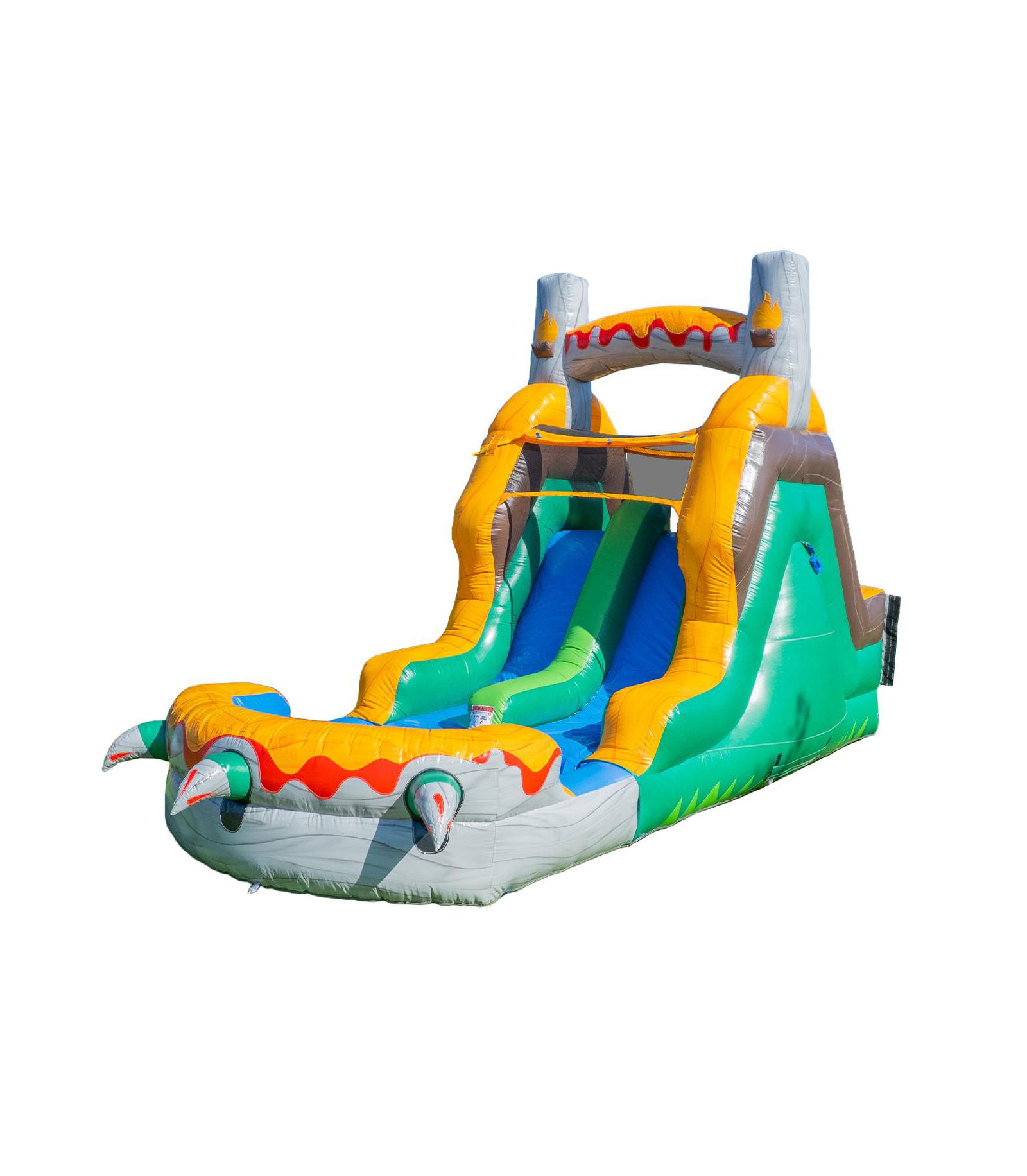 Надувной водный аттракцион HeroKiddo T-Rex Adventure с бассейном, коммерческий класс