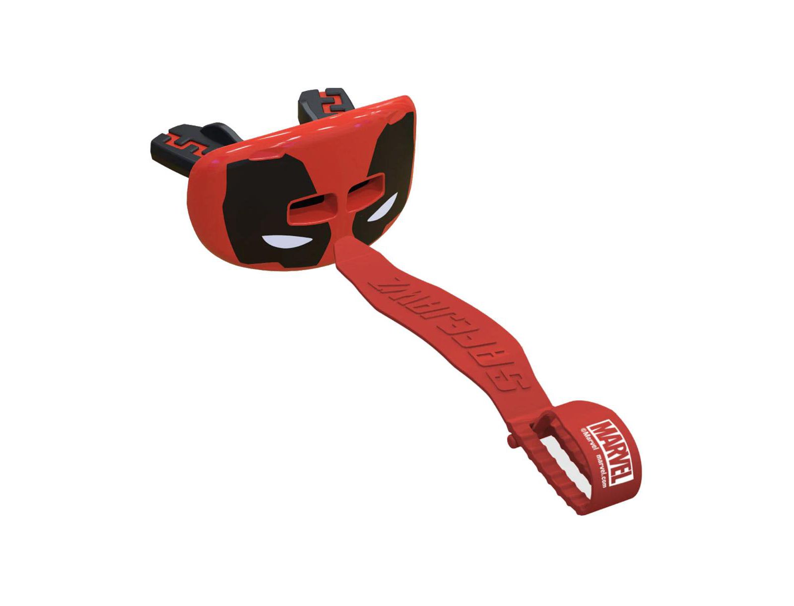 SafeJawz EXTRO Lip Guard Protector Mouthpiece with Detachable Strap for Football, Lacrosse - DEADPOOL