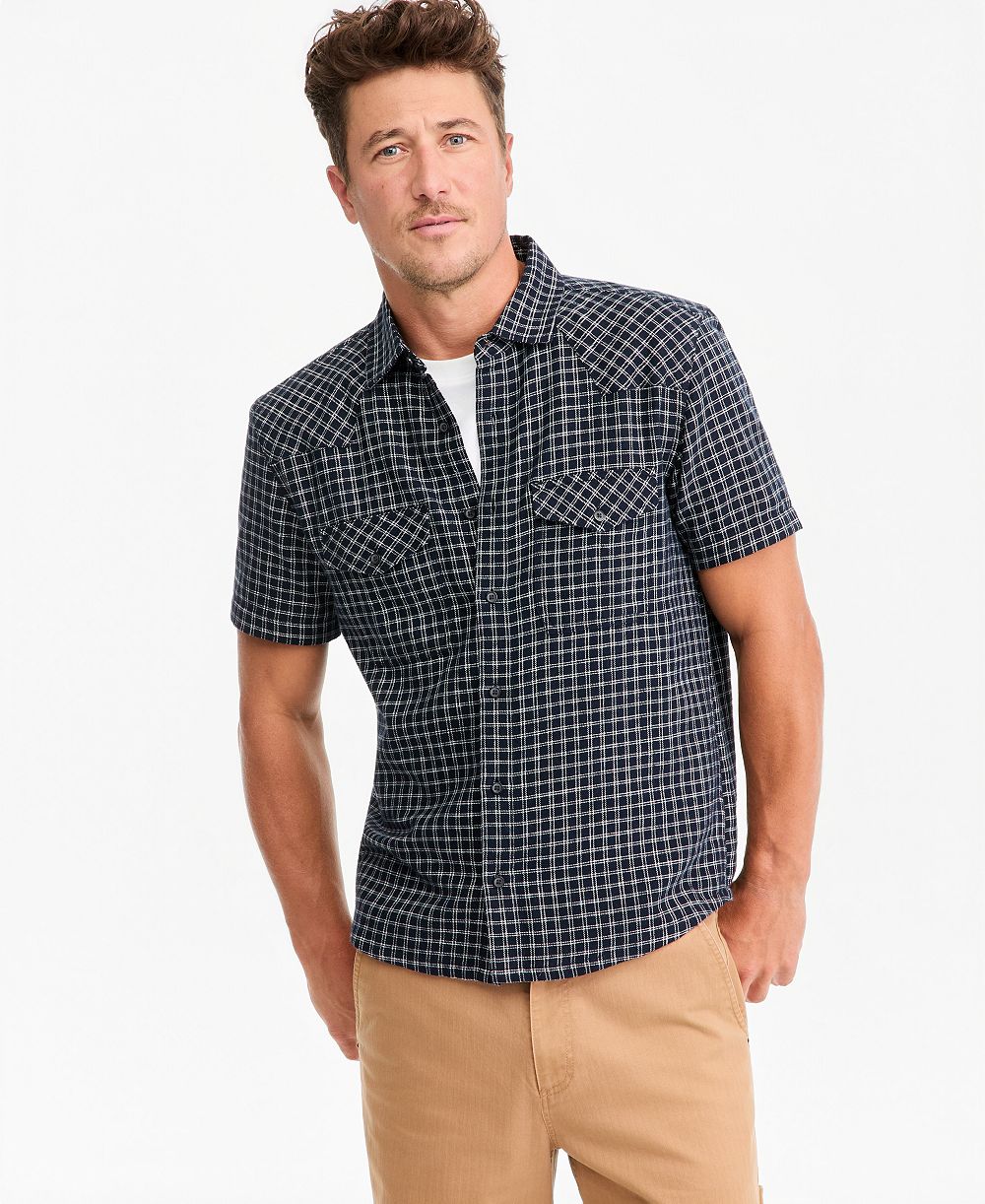 Мужская рубашка Sun + Stone Short-Sleeve Alfredo Mini Check