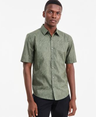 Alfani Men's Baker Geometric Short-Sleeve Shirt, Macy's Exclusive