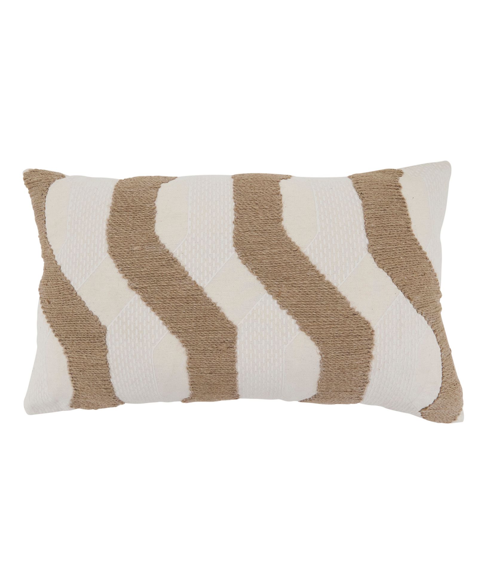 Декоративная подушка Saro Lifestyle Textured Jute Stripe, 12" x 20"