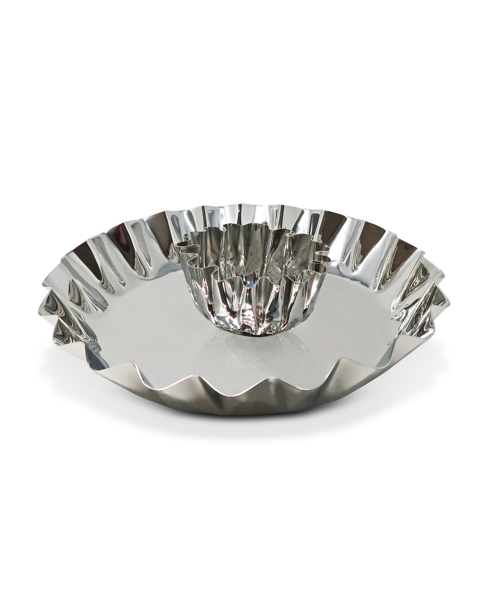 Classic Touch Чаша для чипсов и дипа из нержавеющей стали, 14.25"