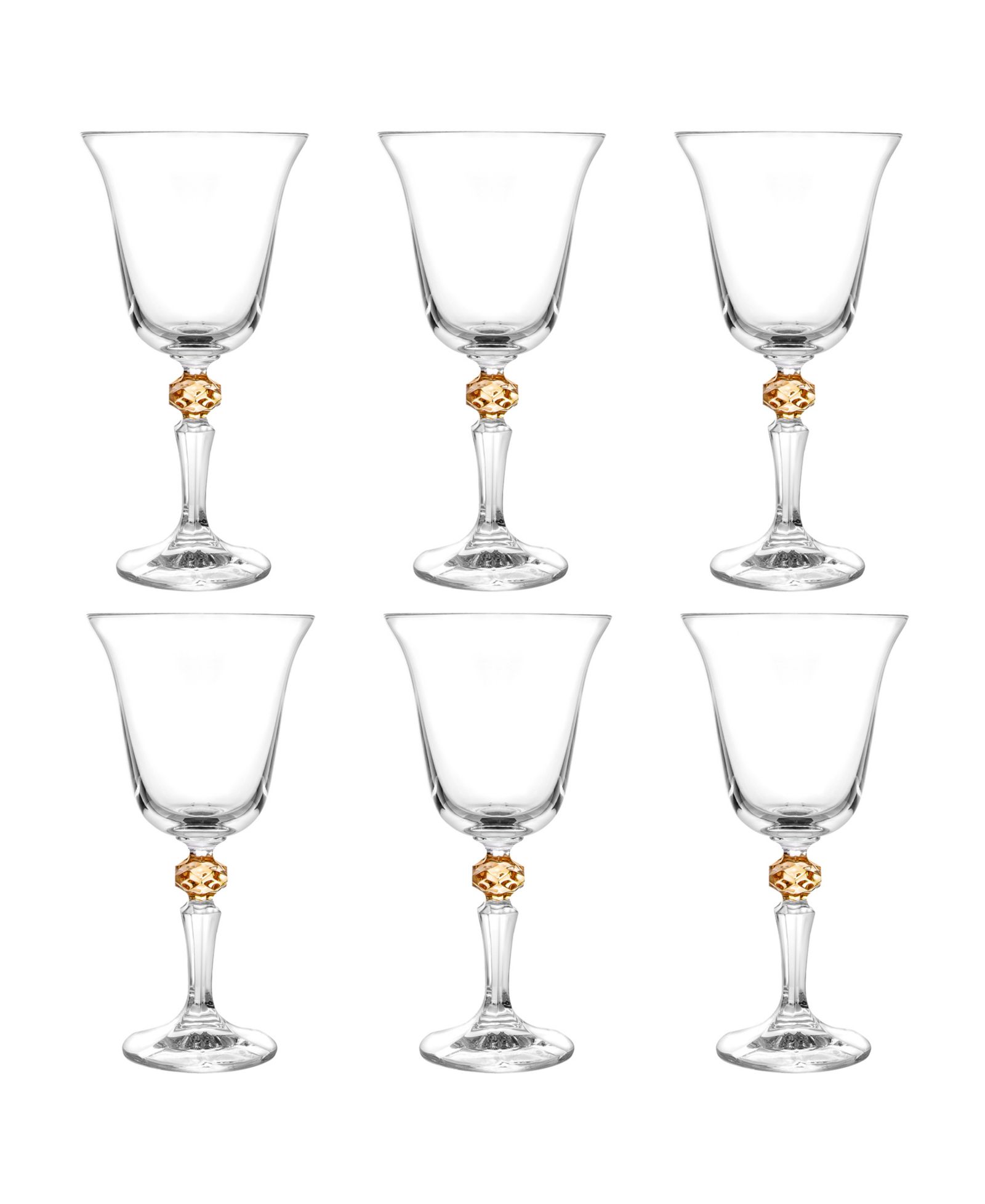 Classic Touch Набор бокалов Diamond Motif Liquor Glasses 6 шт.