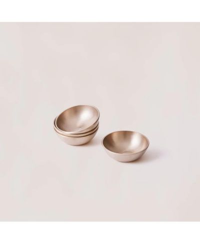 Fleck Fleck, Bronze Kansa Dip Bowl, 1.5" - Set of 4