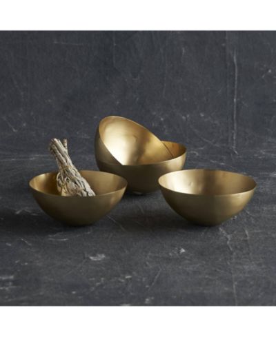 The Collective, Artisan Brass Bowls Extra Small - Set of 4