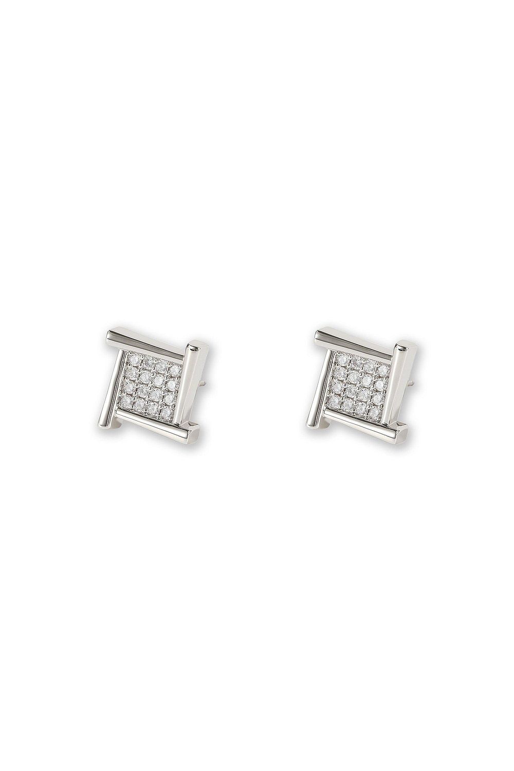 Classicharms Atlas Crystal Square Stud Earrings