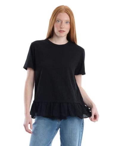 Женская футболка Wilt Short Sleeve Mixed Media Tee