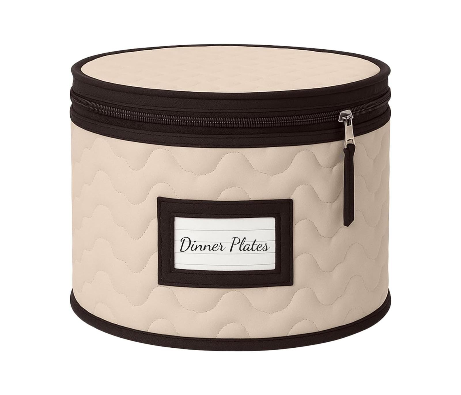 Florida Brands Quilted Microfiber China Organizer Box with Dividers - Protects and Organizes Up to 12 Pieces - Ideal for Seasonal Dishware Protection