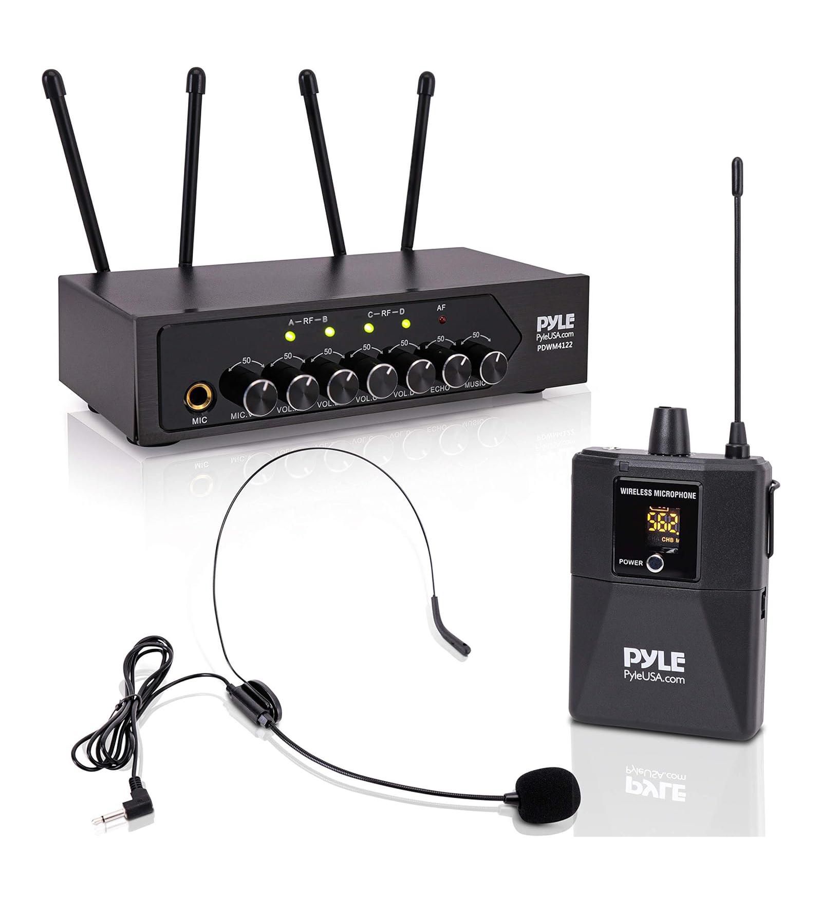 Pyle PDWM4122 UHF Wireless Bluetooth Microphone System