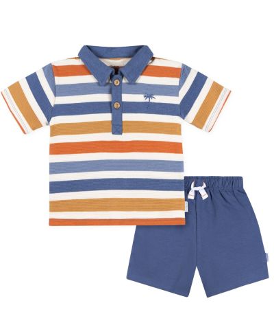 Gerber Toddler Boys Collared Shirt and Short Set, 2-Piece