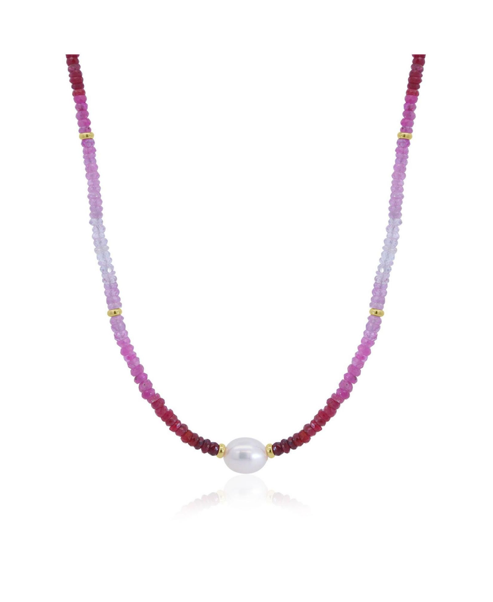 Ожерелье The Lovery Ruby Ombre Bead Pearl 14K Gold