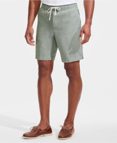 Lands' End Men's 9" Linen Blend Pull On Deck Short