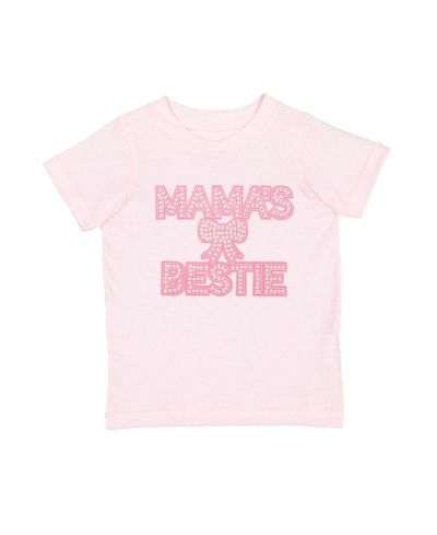 Детская футболка Sweet Wink Toddler Girls Mama's Bestie Pearl Patch Short Sleeve
