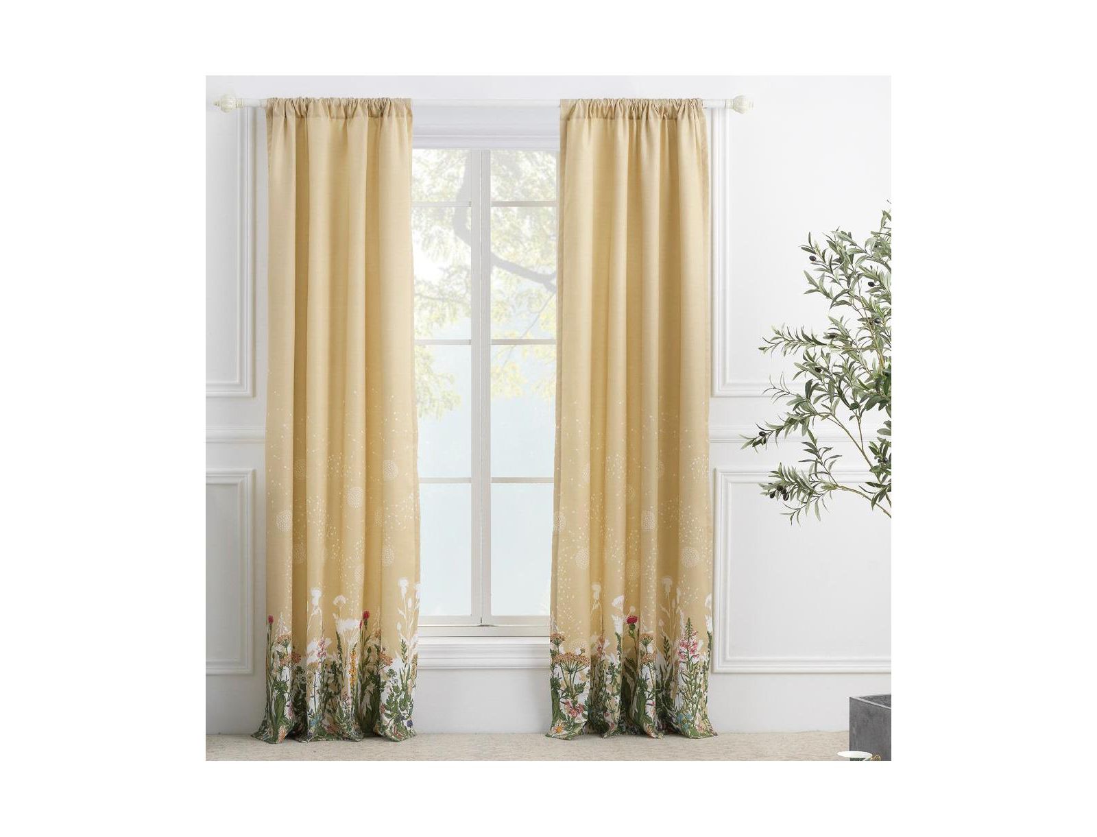 Парные оконные панели Barefoot Bungalow Greenland Dandelion 42x84"