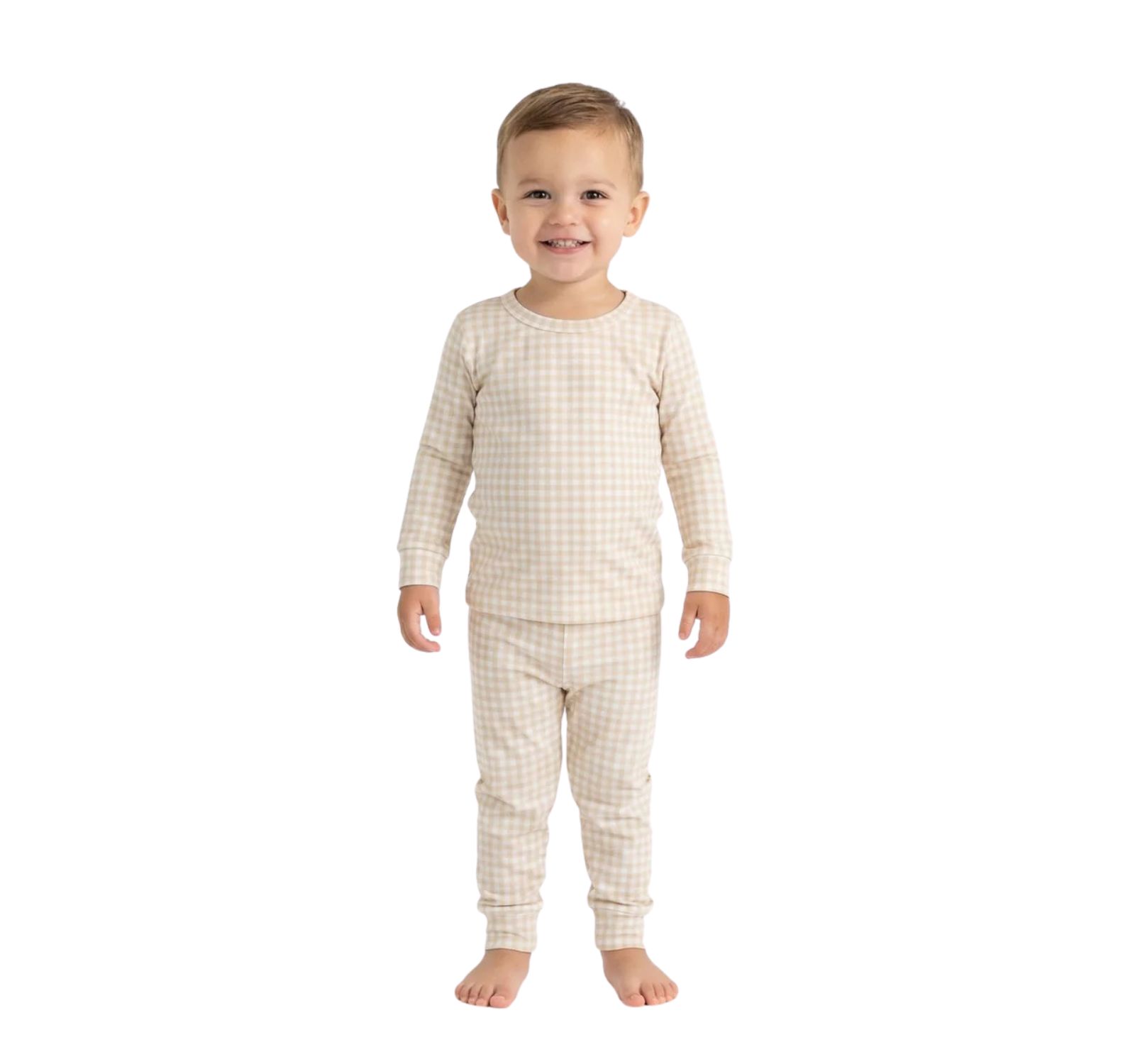 Детский пижамный комплект Motette Sandstone Gingham для мальчиков