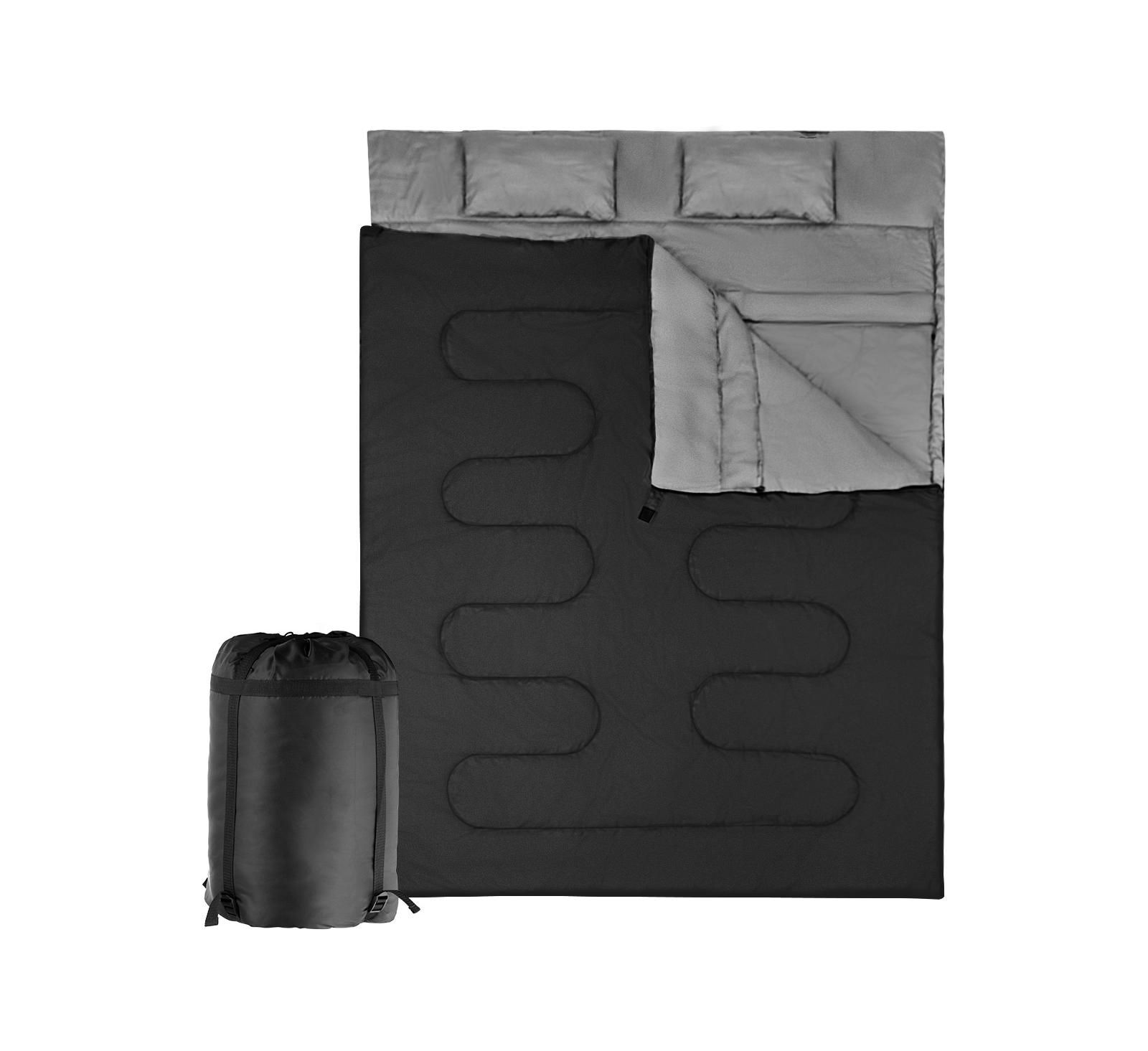 SUGIFT Two Person Waterproof Sleeping Bag with Two Pillows