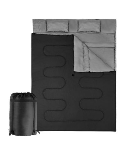 SUGIFT Two Person Waterproof Sleeping Bag with Two Pillows