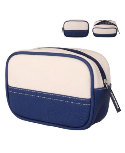 Дорожный несессер Lands' End Medium Rectangular Dopp Kit Striped Canvas Toiletry Bag