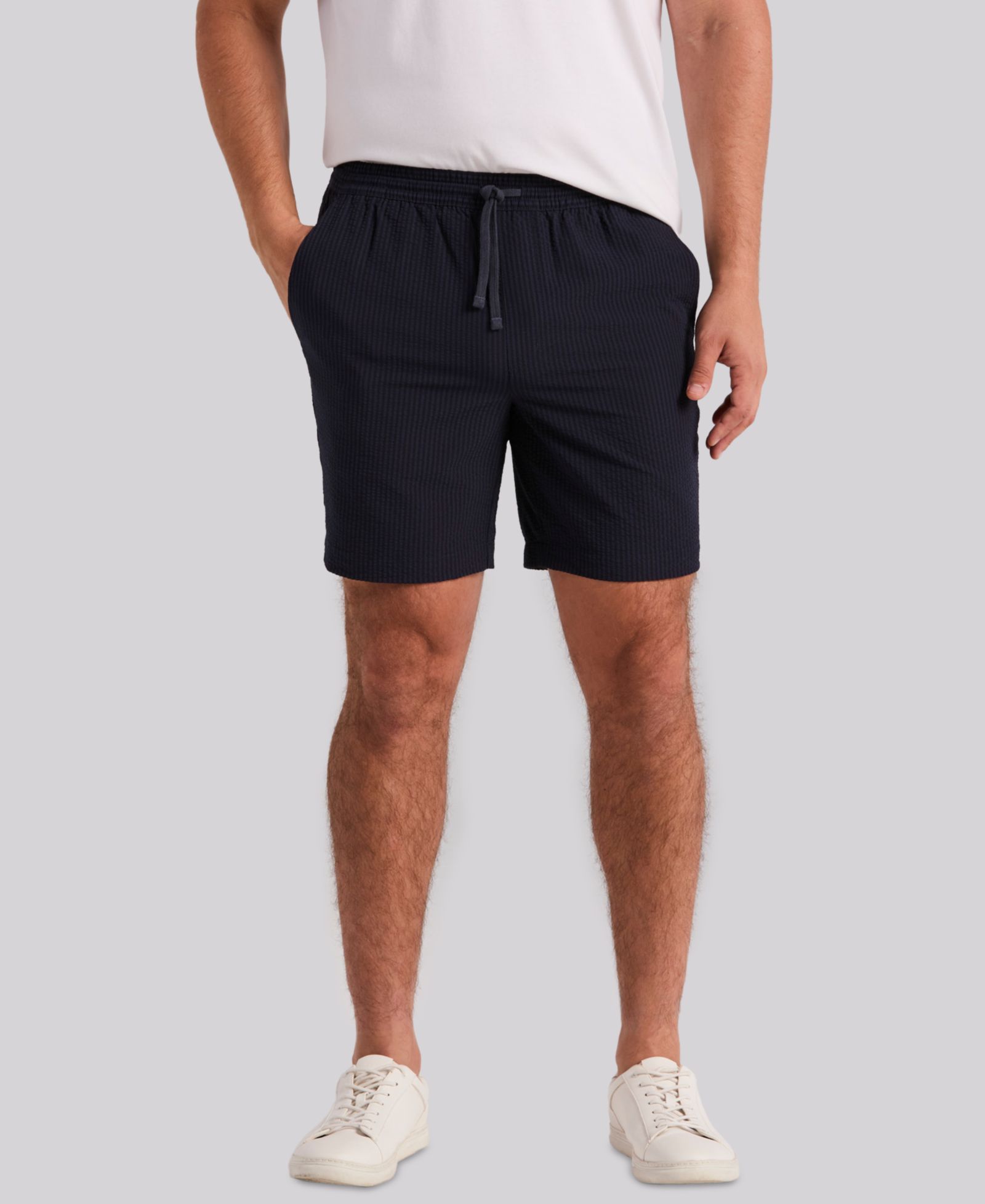 Cubavera Мужской 7" Drawstring Seersucker Shorts
