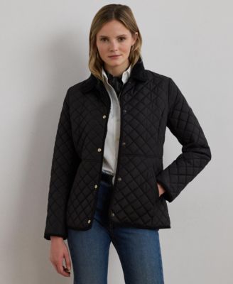 Lauren Ralph Lauren Women's Faux-Sherpa-Collar Quilted Coat, Created for Macy's