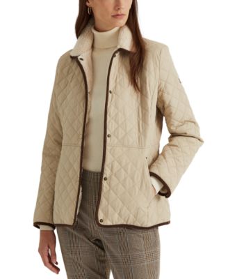 Lauren Ralph Lauren Женское стеганое пальто с воротником из искусственного меха Sherpa