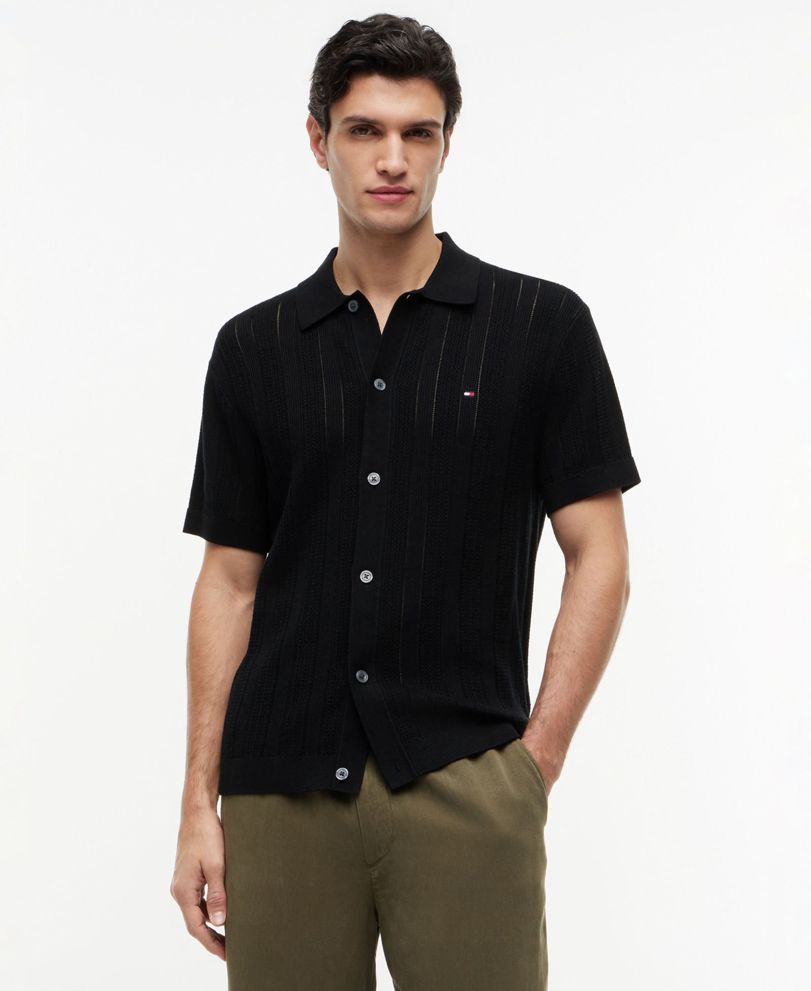 Мужской свитер Tommy Hilfiger Pointelle Structure с коротким рукавом