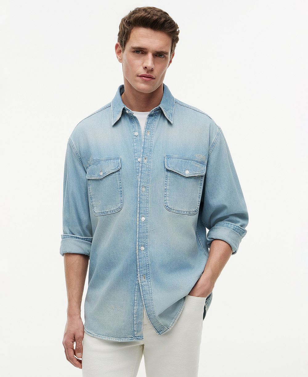 Мужская рубашка Tommy Hilfiger Relaxed-Fit, индиго