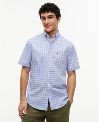 Tommy Hilfiger Мужской Oxford Multi-Gingham Short-Sleeve Shirt
