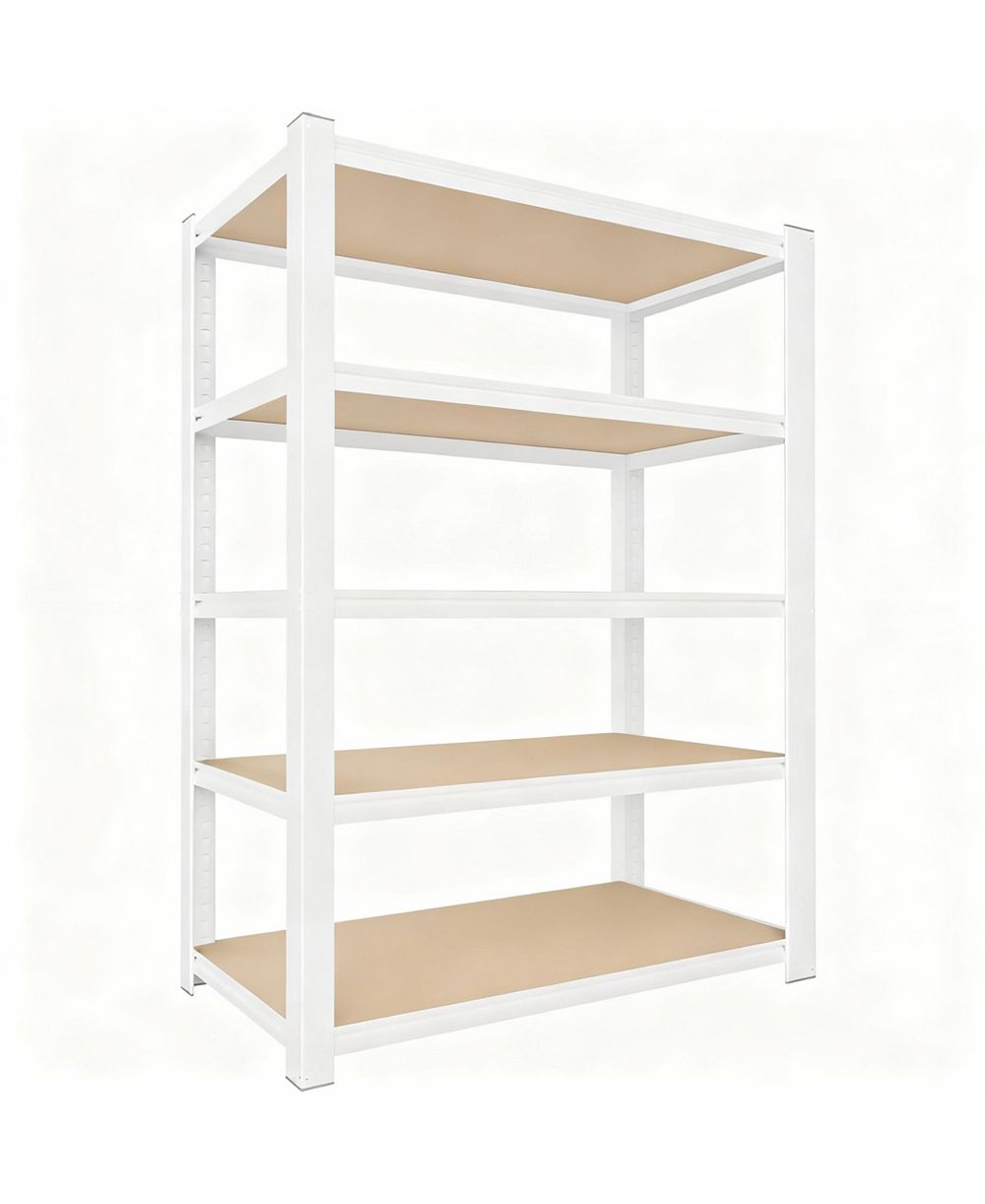 YIGII Adjustable 5-Tier Metal Connector Shelving - Heavy Duty, Boltless, for Kitchen, Pantry, Garage