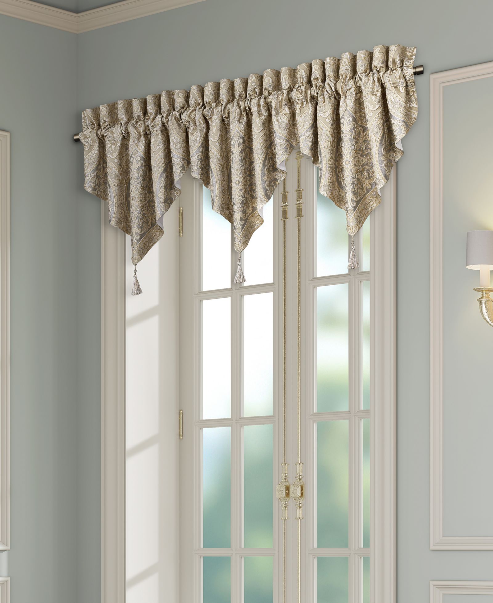 J Queen New York Romero Window Ascot Valance, 21" x 40"