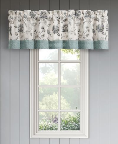 J Queen New York Blossom View Window Straight Valance, 21.25" x 88"