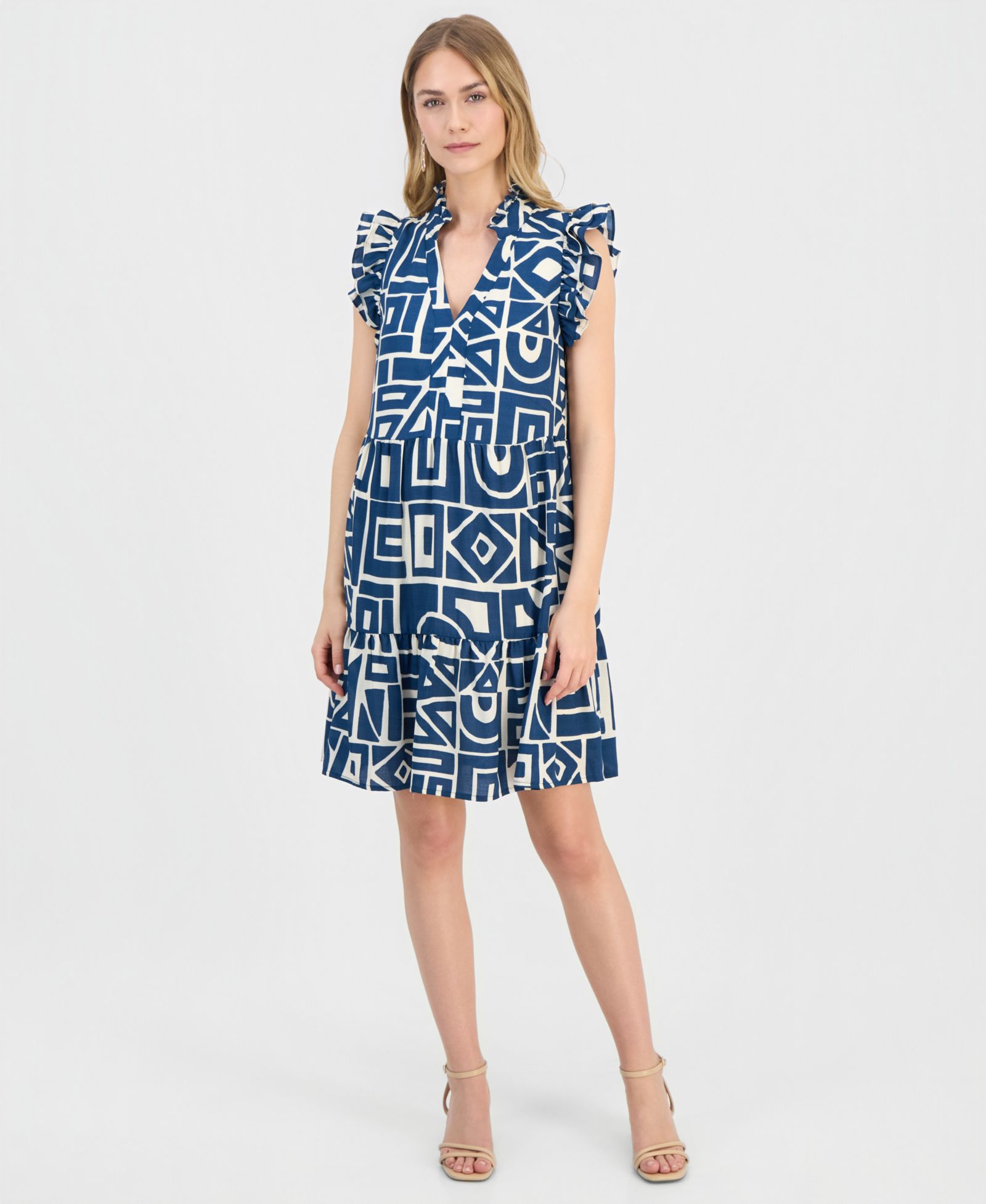 Платье Sandra Darren Petite Ruffled Tiered Shift