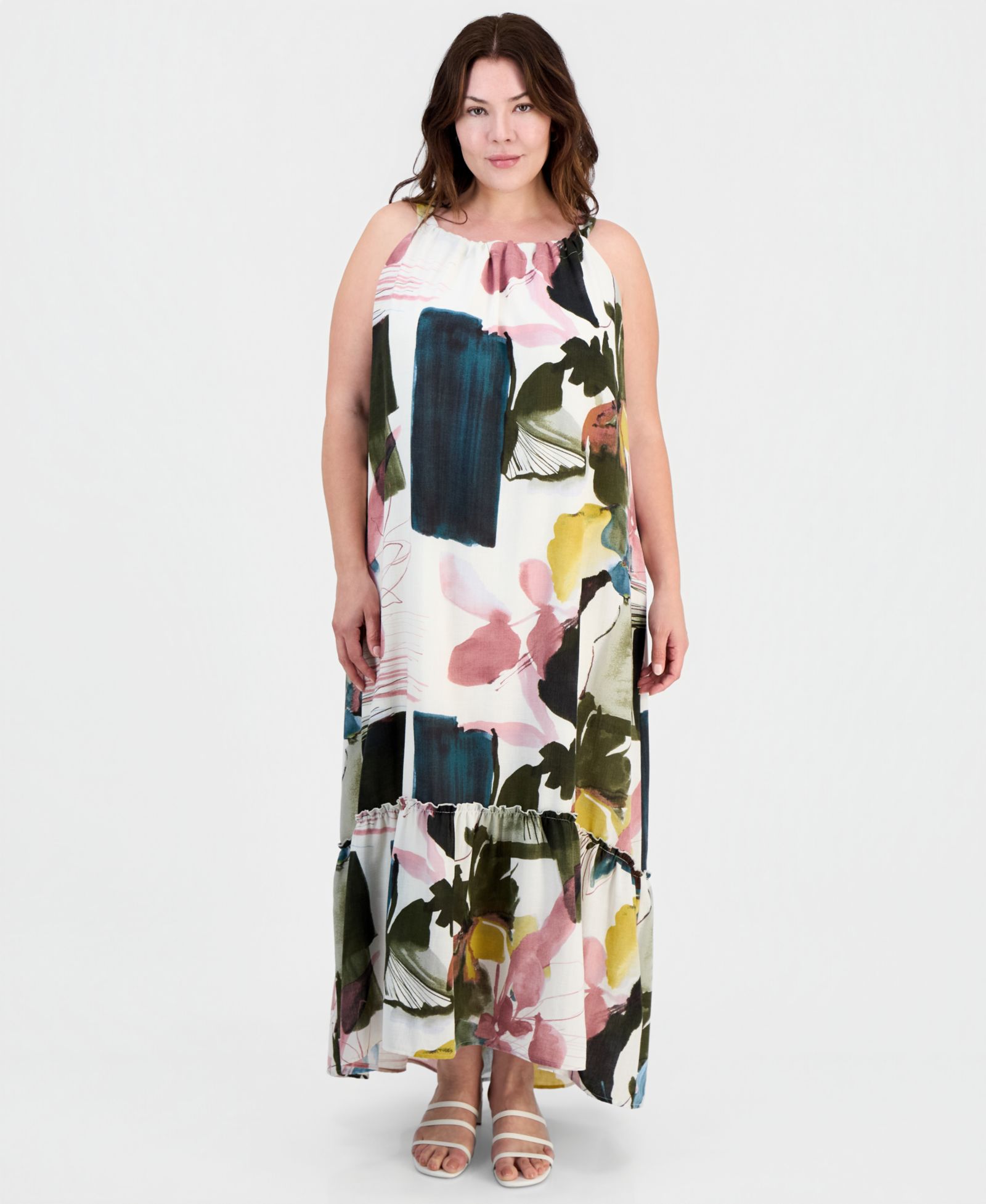 Женское платье Sandra Darren Plus Size Printed Sleeveless Shift