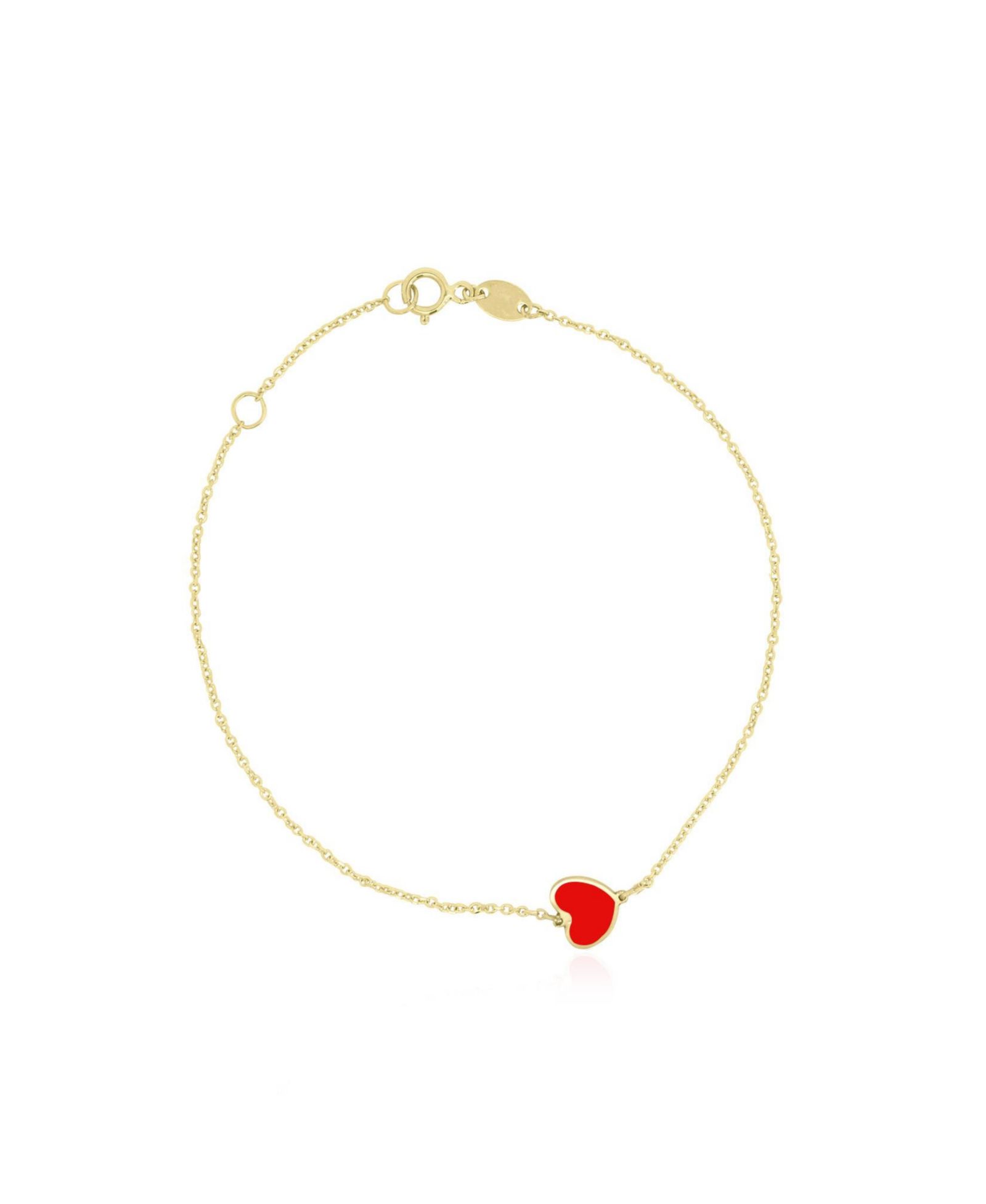 Браслет The Lovery Mini Coral Single Heart 14K Gold