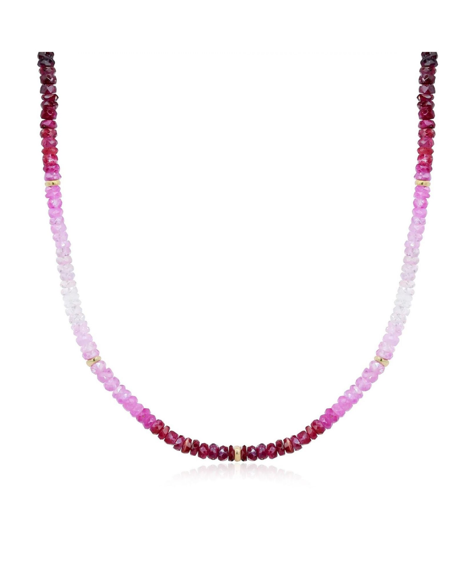 Ожерелье The Lovery Ruby Ombre Bead 14K Yellow Gold