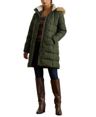 Lauren Ralph Lauren Женское пальто с капюшоном, стеганое, с пуховым наполнителем