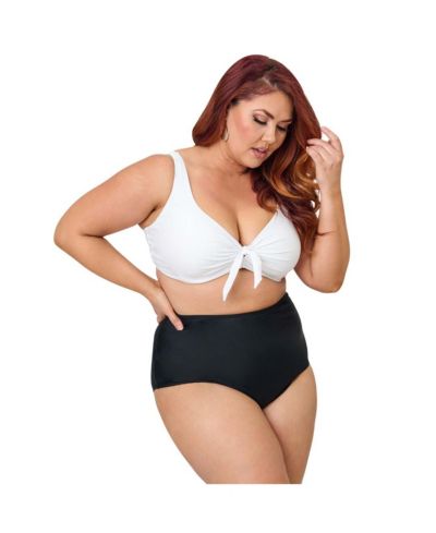 Unique Vintage Женские плавки бикини с высокой талией Louise Plus Size