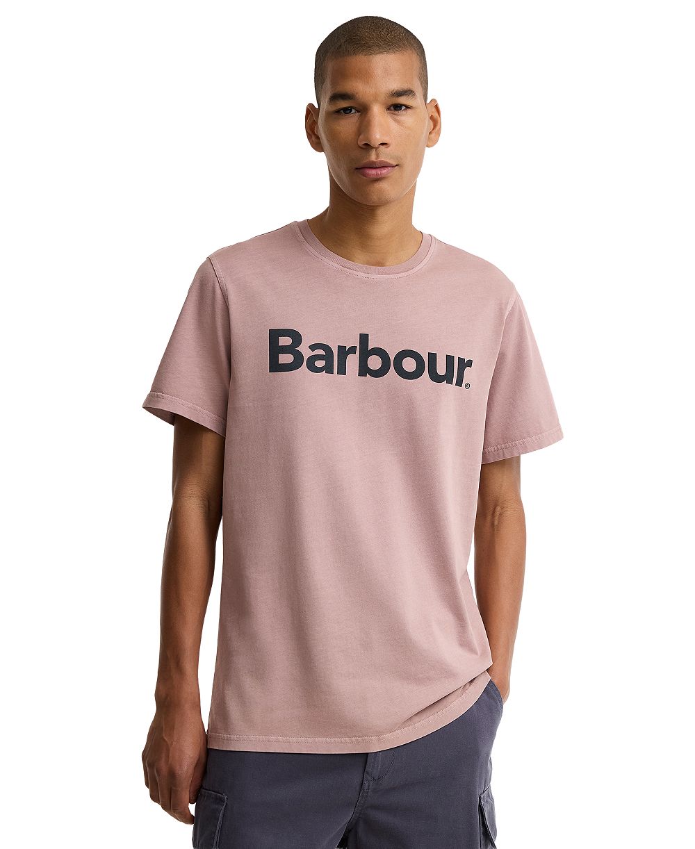 Barbour Мужская хлопковая футболка с логотипом Washington, приталенная