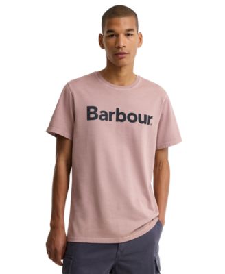 Barbour Мужская хлопковая футболка с логотипом Washington, приталенная