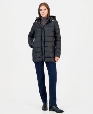 CeCe Women's Short Hooded Packable Coat